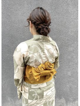 マノハル(MANOHARU) 浴衣着付けヘアセット　シニヨンヘアアレンジ アップスタイル
