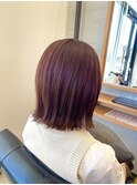 外ハネ切りっぱなしボブ