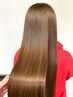 【圧倒的な艶髪】カット+艶透明感カラー+髪質改善酸熱トリートメント¥17000