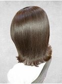 天使の羽バング重めボブ外ハネ肩まで艶感透明感トレンディ韓国