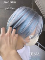 イエナ 渋谷(IENA)&nbsp;デザインカラーケアブリーチダブルカラー水色カラーペールブルー