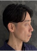 癖毛を活かしたセンターパート