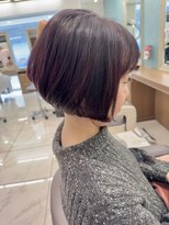 アッシュ 下北沢店(Ash) ピンクカラーの前下がり刈り上げボブ