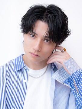 ハバナ 渋谷(HAVANA) 【シースルーセンターパート】メンズ/ニュアンスパーマ