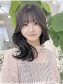 似合わせカット/ミディアムレイヤーカット/髪質改善大人ガーリー