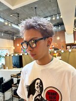 エディ(Edy) メンズスパイキーケアブリーチホワイトシルバー眉毛カット