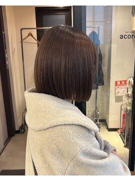 アコロン(acoron) 艶髪ボブ/グレージュカラー/髪質改善