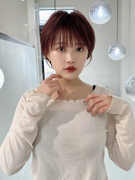 ロンドエニカ 大宮(Lond enika) クールショート/ピンクベージュ/カーテンバング/顔周りカット