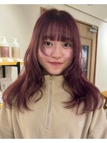 ガーランドギンザ(Garland Ginza)&nbsp;顔周りカット　コーラルピンク　ダスティピンク