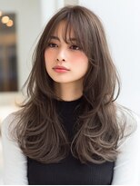 ダル 渋谷/表参道(DAL.)&nbsp;韓国風レイヤー顔回りカットロングレイヤーダークブラウン