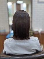 ヘアケアアンドヘアデザイン リベール(L:belle) ツヤブラウン×シルク酸性ストレート