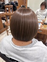 ミニヨン バイ ハピネス 高の原店(mignon by Happiness) #ダブルカラー#ピスタチオグレージュ#グレージュ
