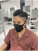 秋/冬ビジネススタイル七三かき上げスタイル×ハイウェート
