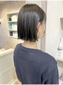 福山市美容室Caary パツンとボブ お悩み解決ストレートパーマ