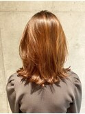 大人かわいい外ハネ無造作ミディアム☆30代、40代ミディアム