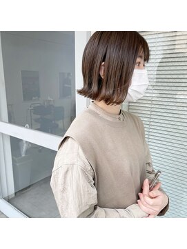 ミント(mint) 切りっぱなしボブ/外ハネボブ/グレージュ/ミルクティー