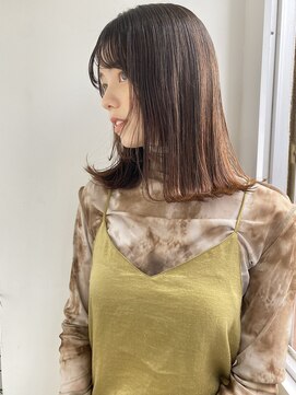 メイクス 表参道(MAKE'S omotesando) 外ハネミディアム/ベージュカラー/艶髪