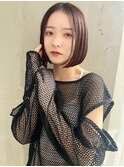 ☆オレンジブラウン 大人可愛い ミニボブ
