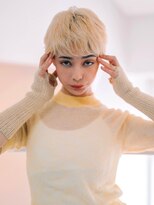 アグ ヘアー グスマン 西永福店(Agu hair guzman)&nbsp;ブロンドマニッシュショート　ハイトーンカラー1