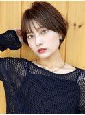 【buZon ブゾン】大人ガーリー前下がりショートボブ丸みショート