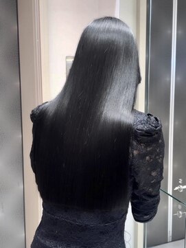 レーヴバイロンド 仙台(Reve by Lond) 髪質改善ミディアムレイヤーカット縮毛矯正韓国ダークアッシュ