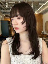 ノイカーム(noi Calm)&nbsp;顔周りレイヤーカットくびれヘアミルクティーベージュカラー