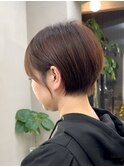 マッシュショート小顔つや前髪あり簡単スタイリング20代30代40代
