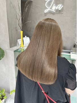 ジーナ 神戸 三田駅前(Zina) 髪質改善カラー/ロングヘア/ミルクティカラー