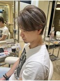 センターパート x グレージュカラー/20代30代40代