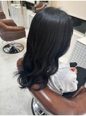 ブルーブラック×艶巻き