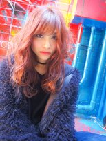 サロンドミルク 原宿(salon de MiLK)&nbsp;初カラーにもおすすめブリーチピンクカラー/レイヤーカット/原宿