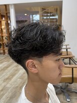 ピークスヘア(peaks hair) フェザーパーマ シャドーパーマ スパイラル メンズパーマ 堀江