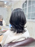 くびれレイヤー/ウルフレイヤー/ハッシュカット/軽めミディアム