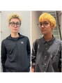 ヨハク メンズ 大阪梅田中崎町(yohaku メンズ)&nbsp;メンズのハイトーン×スパイキーショートのお客様が多いです。