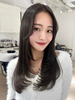 アンダーバーホワイトモデ 河内長野(_WHITE mode) ハイライトカラーミルクティーベージュレイヤーカット