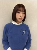 ボブ×オレンジブラウン