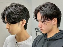 Genie独自のカット技術で作る、センターパートやウルフなどお客様に合わせたヘアスタイルが◎(メンズ)