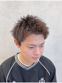 刈り上げセンターパート/波巻きツイストスパイラル/南堀江