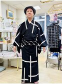 誉田屋「破れ格子」粋なメンズ浴衣スタイル
