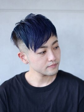 グリット ヘアプラスフォト(grit HAIR+PHOTO) 【grit.】YOHEI WORKS (メンズショート×ブルー)