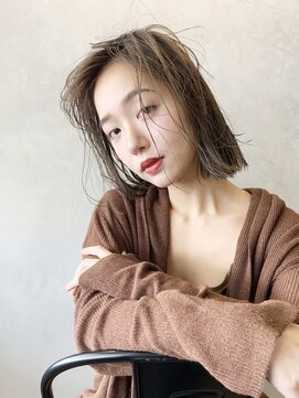 アイティー バイ アルバム 中野店(IT by ALBUM) おふぇろボブ_耳かけウェーブパーマフォギーベージュ_67147