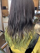 ヘアーサロン リバース(Hair Salon Rebirth)&nbsp;【防府/Rebirth】ライムグリーン　グラデーション