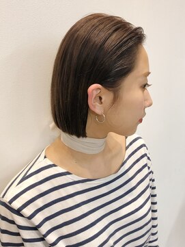 デート 下北沢(DATE) ミニボブ×ベージュ