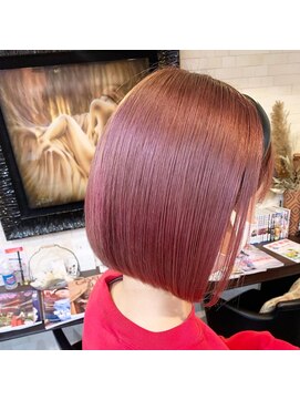 ボアップ 京橋店(boappu) ＃ピンクカラー＃ボブ＃カシスカラー