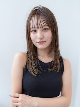 ハバナ 新宿(HAVANA) 20代30代大人かわいい斜めバングデザインカラーシルキーベージュ