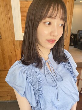 ガーランド (Garland) 大人ミディアム/ミディアムレイヤー/ピンクベージュ/卵型