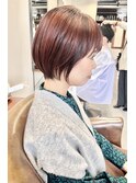 ピンクハイライトショート☆