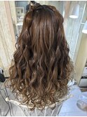 編みこみハーフツインテール