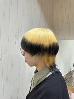 ソワン ドゥ ブレス 立花店(soin de brace) メンズブリーチカラー/ウルフカット/エンドカラー