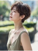 ☆イメチェンピンクベージュアンブレラカラー前髪クールショート